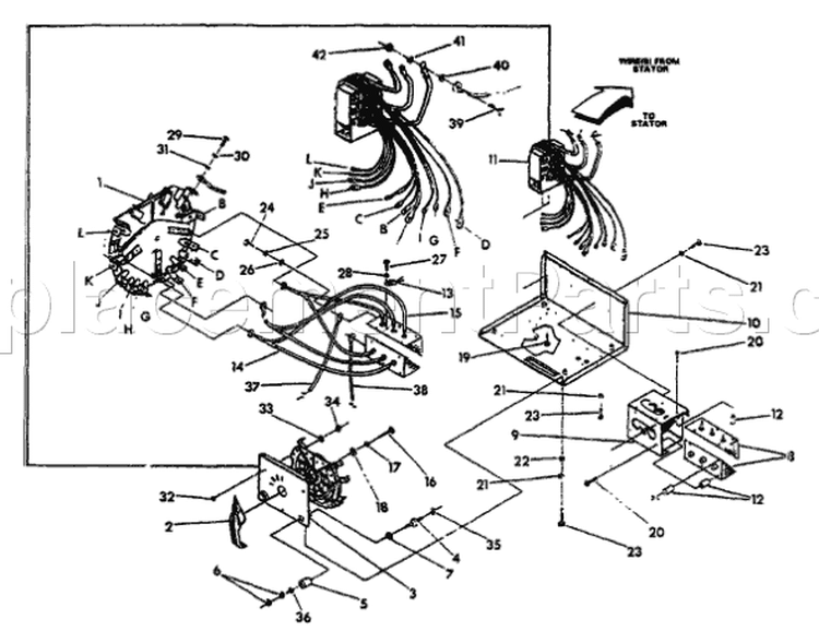 Page D Diagram and Parts List for 9683-0  Briggs and Stratton Generator